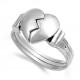 Sterling Silver Opening Heart Ring